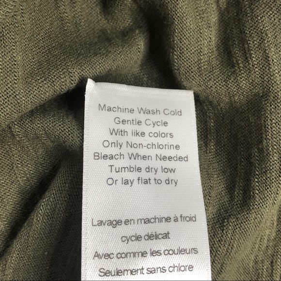 Left of Center Army Green Tie Sleeve Tee M - Picture 5 of 8